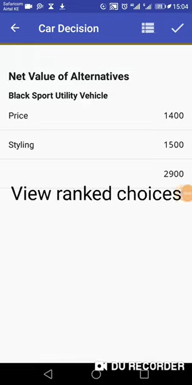 Net Value Black SUV Screenshot